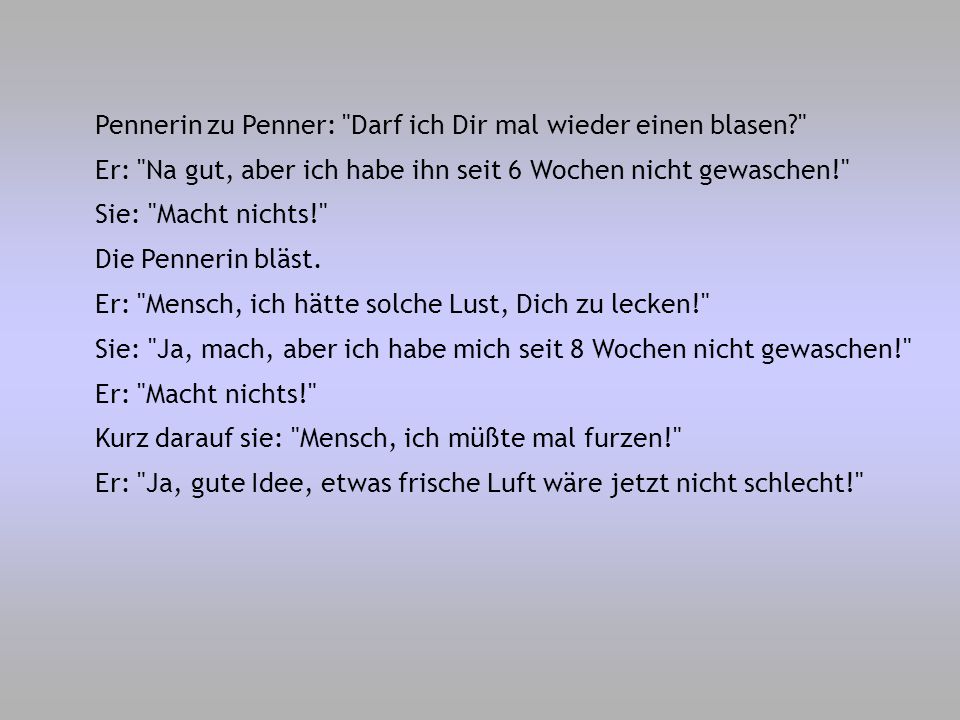 Darf ich dir einen blasen